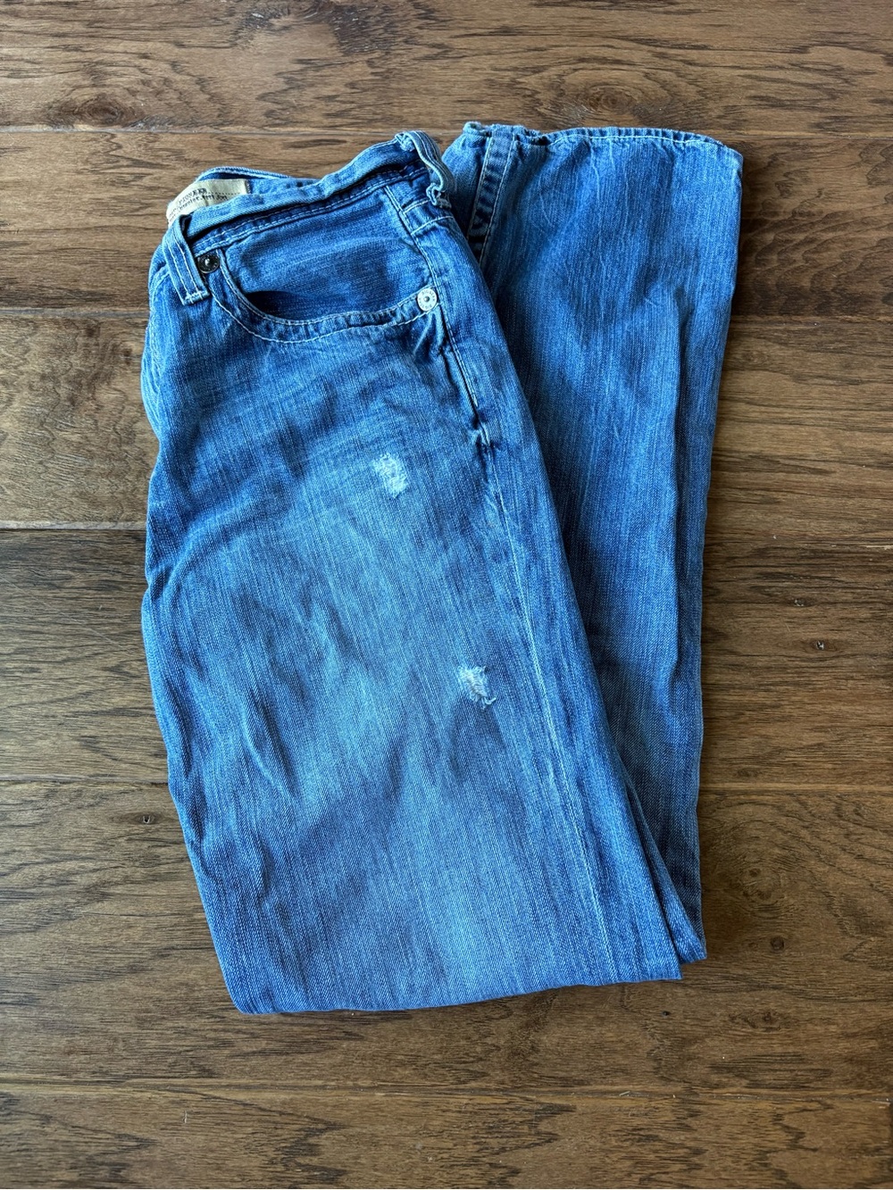 Big Star Men's Distressed Blue Relaxed Jeans